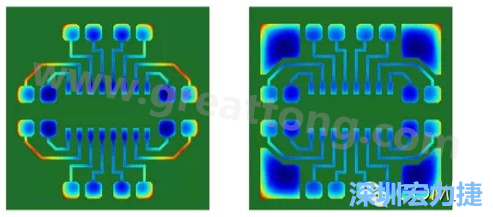 通過仿真，可以快速簡單地重新設計并計算不同圖形布局所得到的厚度均勻性-深圳宏力捷
