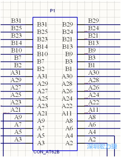  AT 總線 62 芯插槽，變成了一個 34 芯元件。