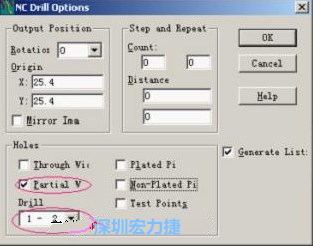 轉(zhuǎn)完Gerber后，接著還需轉(zhuǎn)鉆孔，通孔和盲、埋孔的轉(zhuǎn)法有所不同，轉(zhuǎn)通孔只須點擊Add，在彈出的窗口Document Name輸入文件名