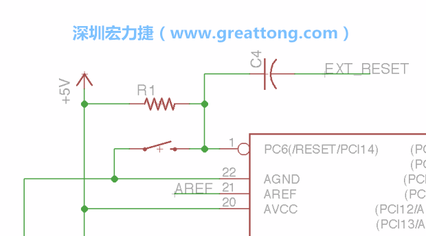 很多PCB設(shè)計(jì)者的設(shè)計(jì)不符合人體工學(xué)，他們使用很小的按鈕、不方便的元件配置和難以解讀的標(biāo)簽，千萬不要變成這樣！這次我們的設(shè)計(jì)有一個(gè)大小合適的重置按鈕（reset button）和可以清楚辨認(rèn)是否已經(jīng)接上電源的LED指示燈。