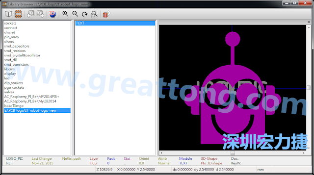 目前這個(gè)Library IT_robot_logo_new.mod 只有一個(gè)footprint。如何增加更多footprint 到這個(gè)library 中呢?
