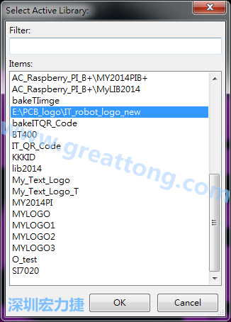 若要存到另外一個(gè)library 里， 要點(diǎn)選在File->Current library 重新再選擇Active Library， 就可以點(diǎn)選 File->Save Module in Acitve library 
