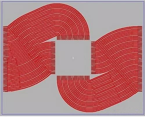(中間)任意角度布線不僅有助于縮短導線長度，而且在確保滿足所有要求的同時占用更小的面積；