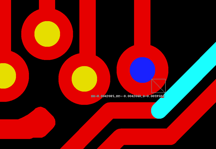 多層板中過孔會在每層線路上都有孔環(huán)，且每個層孔環(huán)周圍環(huán)境有夾線也有不夾線，環(huán)境各不一