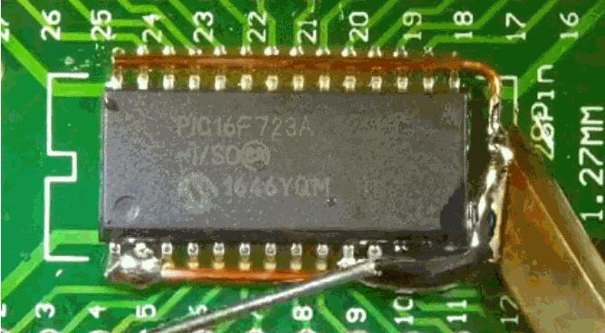  更大的SOP芯片，則使用更長的導(dǎo)熱銅絲